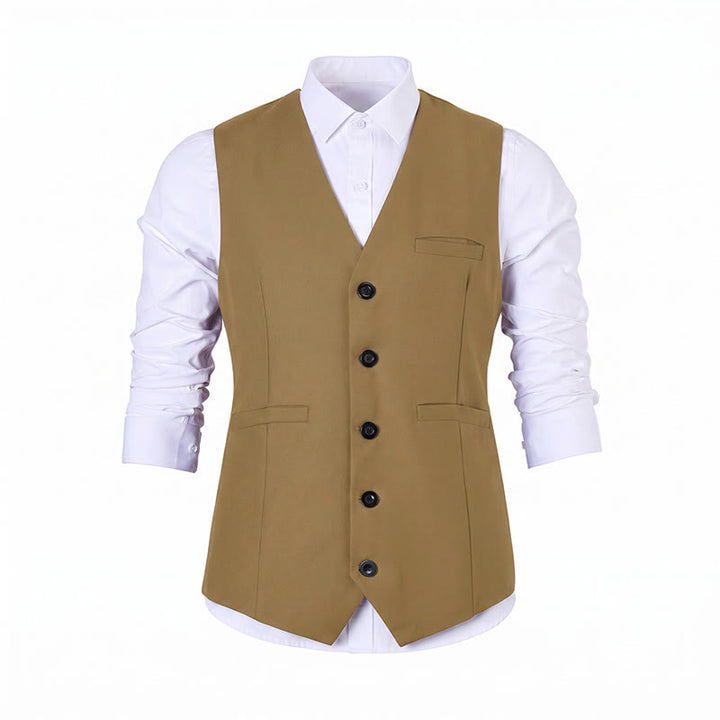 Gilet de costume multicolore pour homme, idéal pour le printemps et l'automne, pour un usage quotidien et professionnel. - image 21
