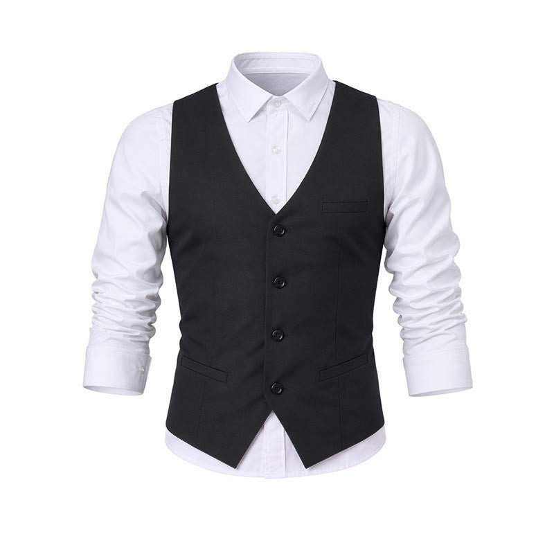 Gilet de travail toutes saisons pour homme, idéal au quotidien, pour mariage ou banquet. - image 12