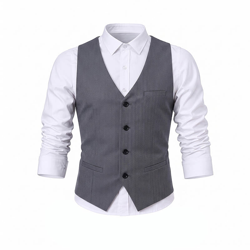 Gilet de travail toutes saisons pour homme, idéal au quotidien, pour mariage ou banquet. - image 15