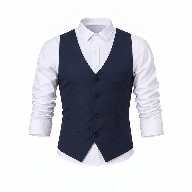 Gilet de travail toutes saisons pour homme, idéal au quotidien, pour mariage ou banquet. - image 14