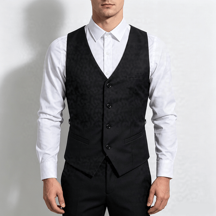 Gilet de travail toutes saisons pour homme, idéal au quotidien, pour mariage ou banquet. - image 1