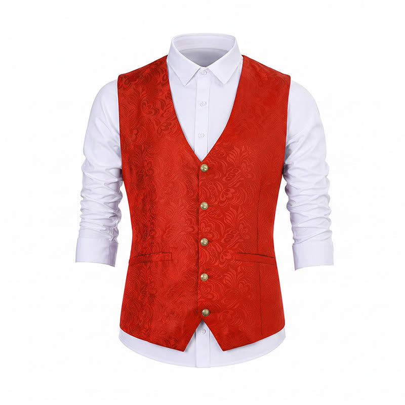Gilet de costume décontracté pour homme, texturé jacquard, idéal pour Halloween - image 18
