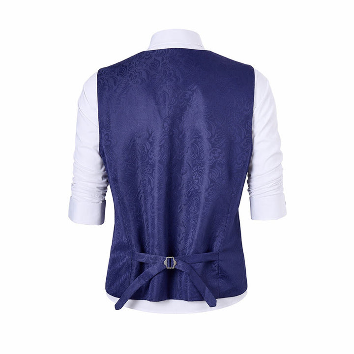 Gilet de costume décontracté pour homme, texturé jacquard, idéal pour Halloween - image 15