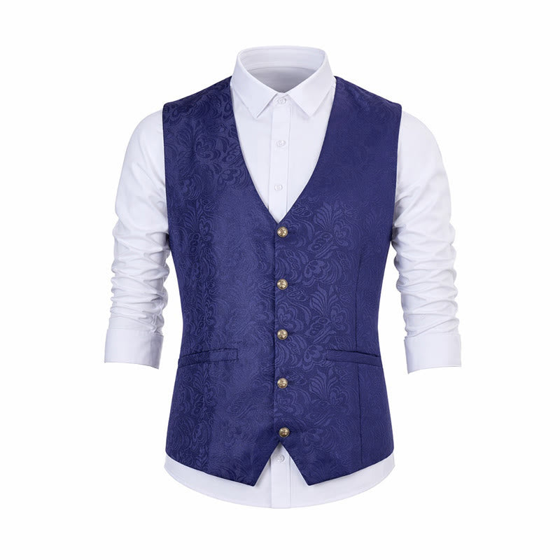 Gilet de costume décontracté pour homme, texturé jacquard, idéal pour Halloween - image 14