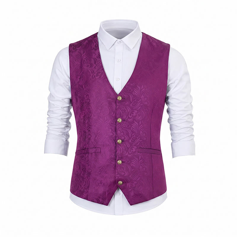 Gilet de costume décontracté pour homme, texturé jacquard, idéal pour Halloween - image 19