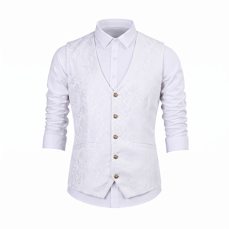 Gilet de costume décontracté pour homme, texturé jacquard, idéal pour Halloween - image 16