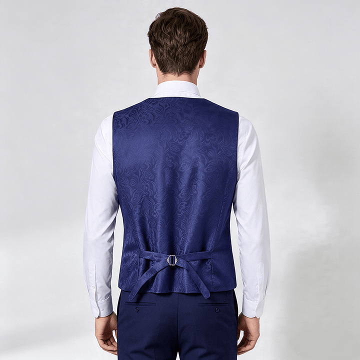 Gilet de costume décontracté pour homme, texturé jacquard, idéal pour Halloween - image 3