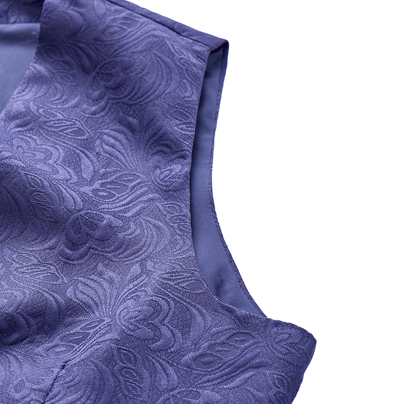 Gilet de costume décontracté pour homme, texturé jacquard, idéal pour Halloween - image 12