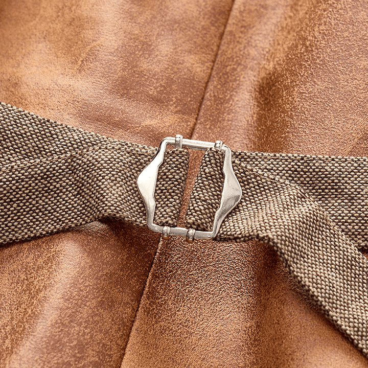 Gilet de costume décontracté texturé vintage pour homme, toutes saisons - image 10