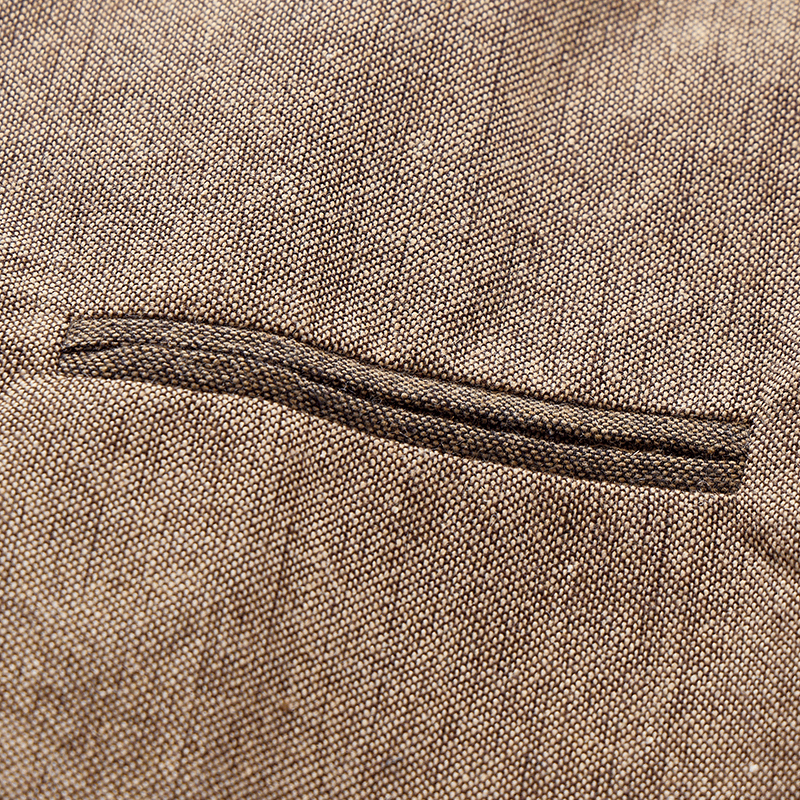 Gilet de costume décontracté texturé vintage pour homme, toutes saisons - image 9
