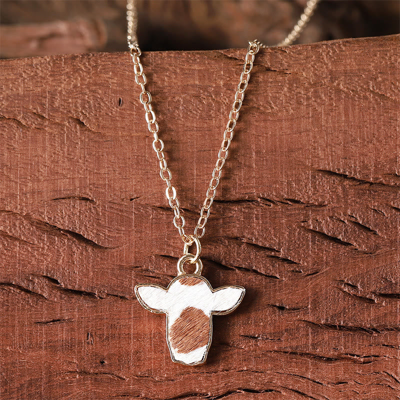 Collier en cuir de vachette véritable The Little Moo - Brun - image 2