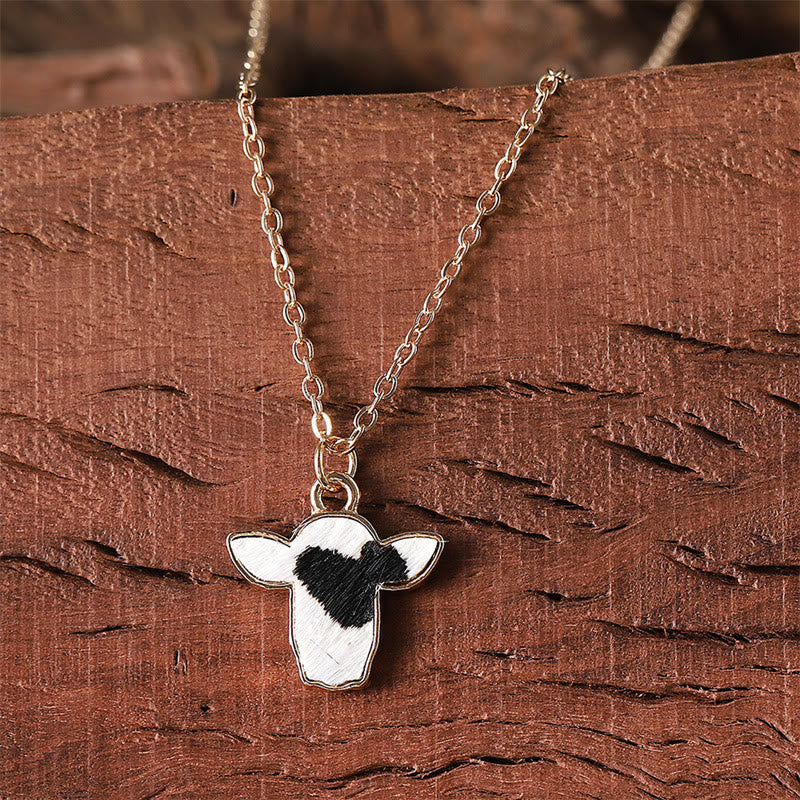Collier en cuir de vachette véritable The Little Moo - Noir - image 6