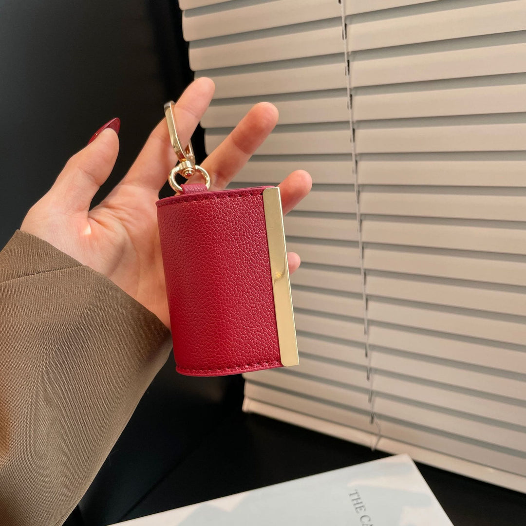 Sac fourre-tout pliable en nylon avec porte-clés et accent en cuir - image 17
