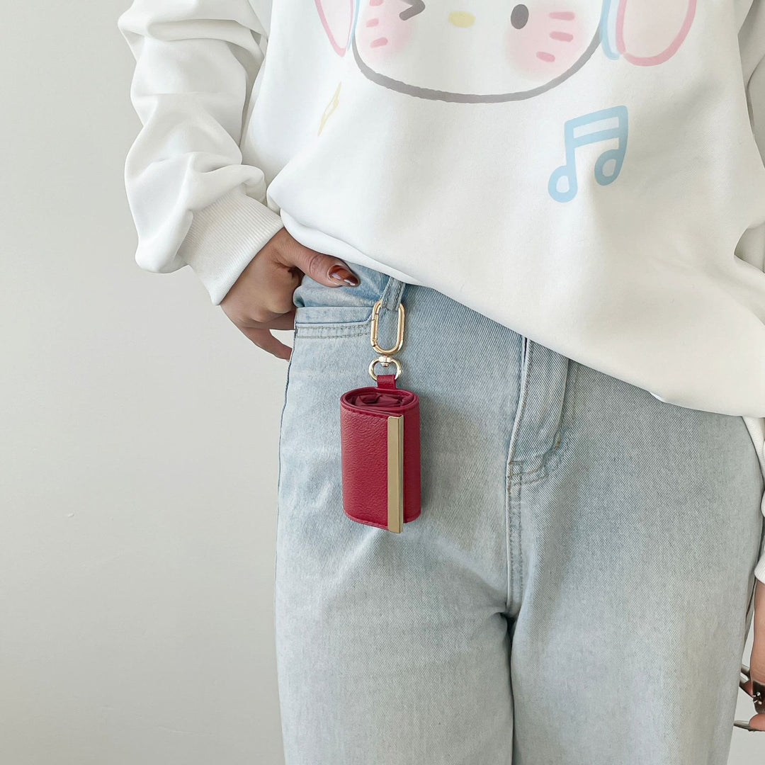 Sac fourre-tout pliable en nylon avec porte-clés et accent en cuir - image 18