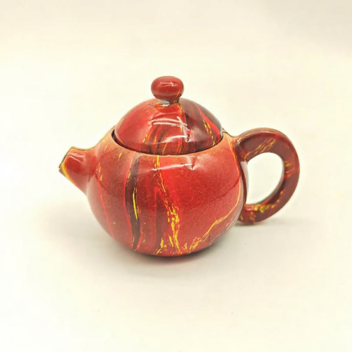 Théière en porcelaine Heritage Flame, briquet à butane rotatif - Fortune Rouge - image 6
