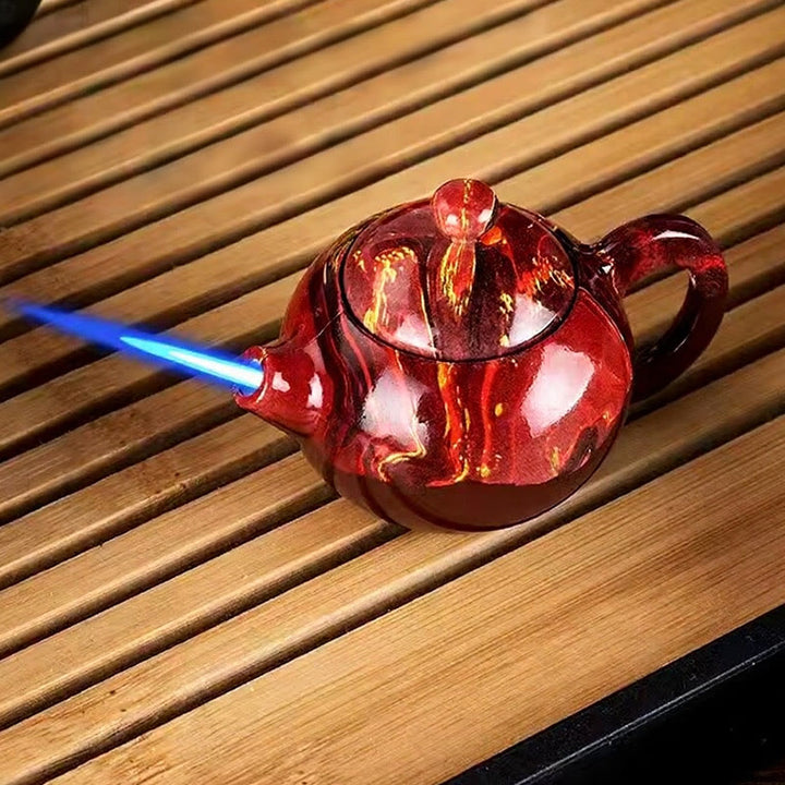 Théière en porcelaine Heritage Flame, briquet à butane rotatif - Double Fortune Rouge - image 7