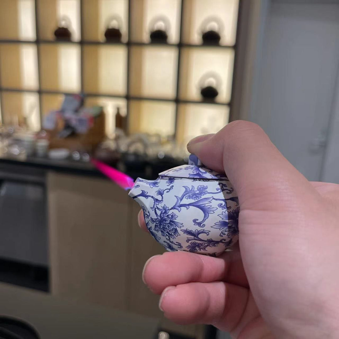 Théière en porcelaine Heritage Flame, briquet à butane rotatif - Émail de porcelaine - image 8