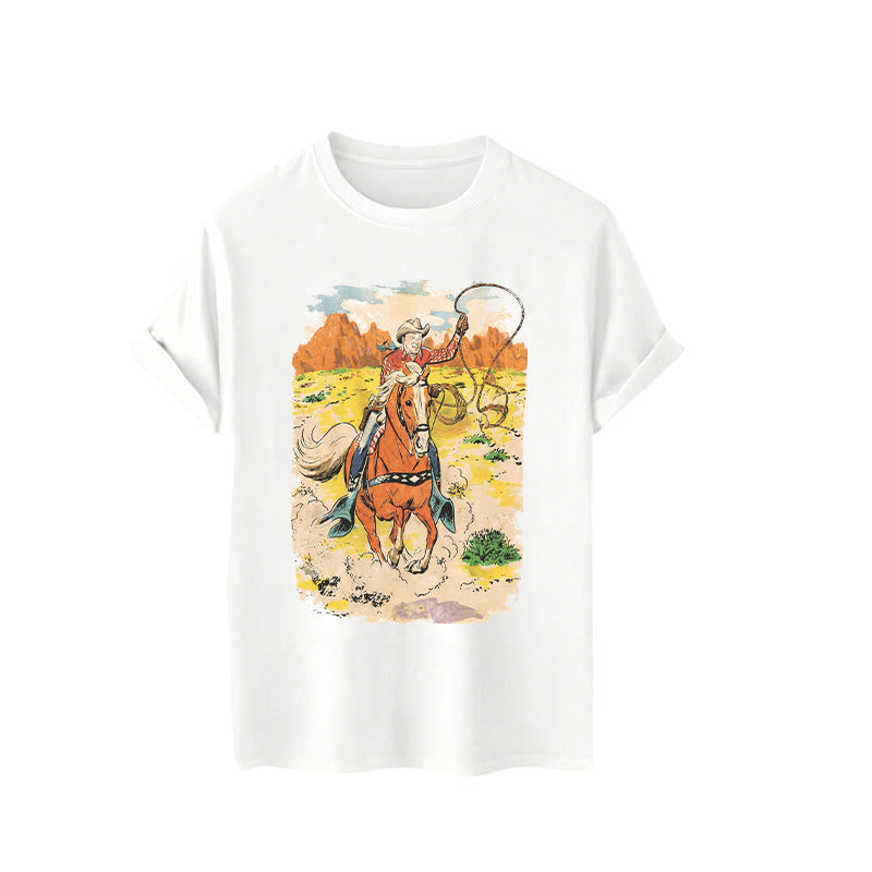 Chemise western rétro style BD avec lasso de cowboy - image 4