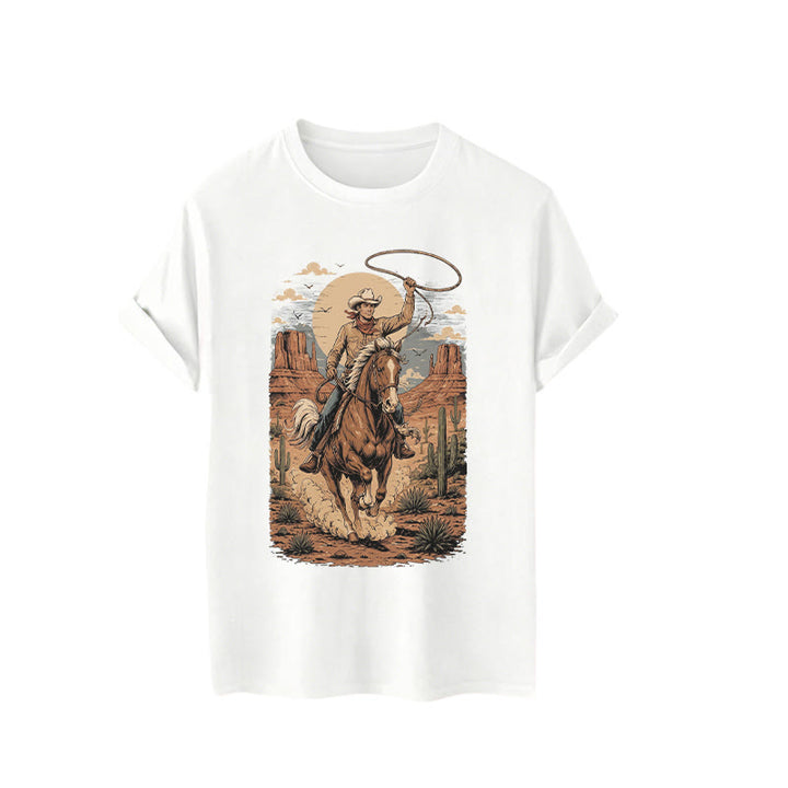 T-shirt à imprimé graphique rétro Canyon Cowboy Lasso - image 4