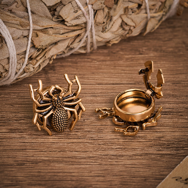 1 paire de couvre-boutons de chemise à pression en forme d'araignée - image 1