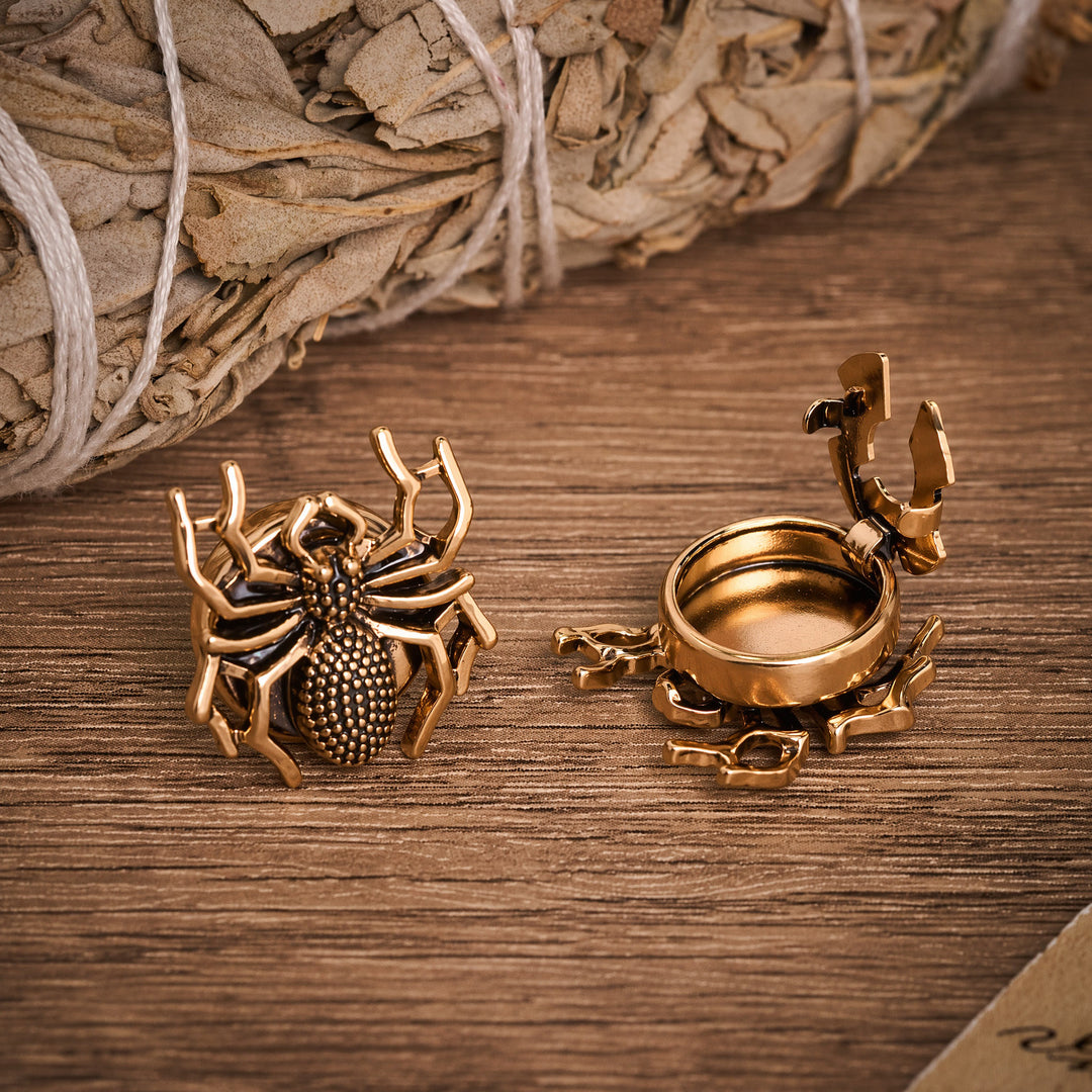 1 paire de couvre-boutons de chemise à pression en forme d'araignée - image 1
