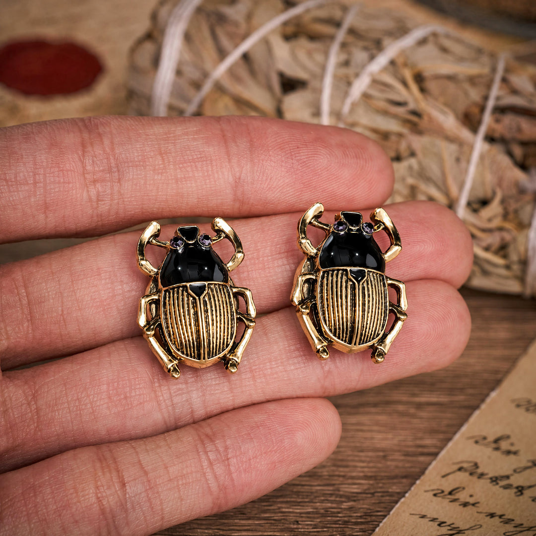 1 paire de couvre-boutons de chemise à pression Scarab Signet Insect Buttons - image 5