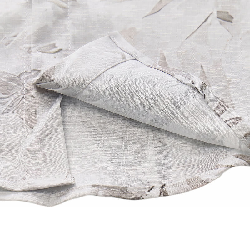Chemise décontractée pour homme, style vintage, grise, à imprimé floral et feuilles, style clair et mature. - image 6