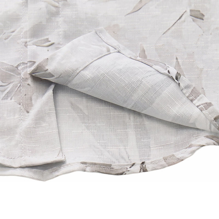 Chemise décontractée pour homme, style vintage, grise, à imprimé floral et feuilles, style clair et mature. - image 6