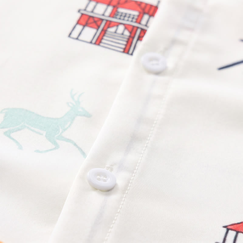 Chemise d'été hawaïenne à manches courtes pour homme, imprimé palmiers, style marin. - image 5