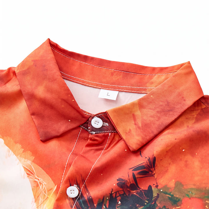 Chemise hawaïenne homme à motif perroquet graffiti coloré - image 4