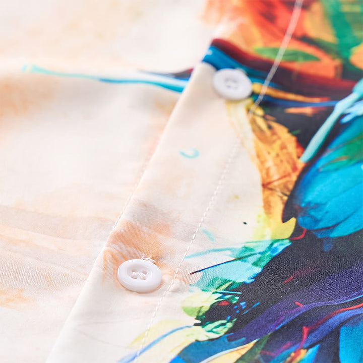 Chemise hawaïenne homme à motif perroquet graffiti coloré - image 5
