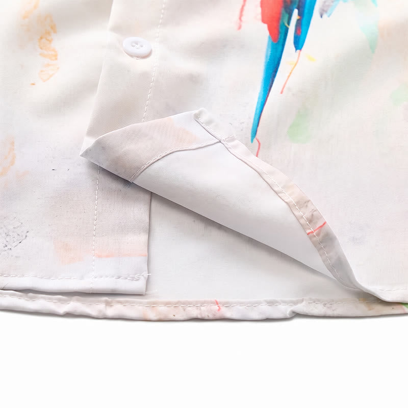 Chemise hawaïenne homme à motif perroquet graffiti coloré - image 8