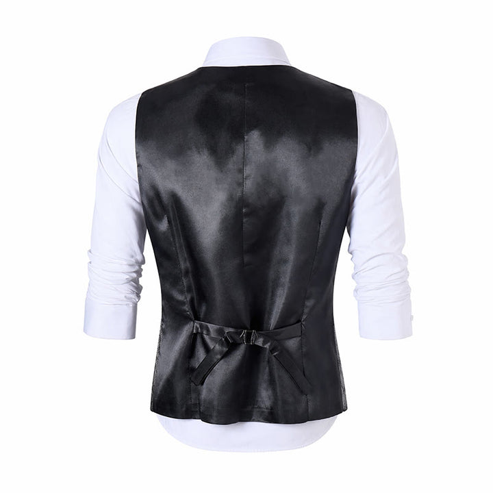 Gilet de costume luxueux à motif peau de serpent métallisé - image 11