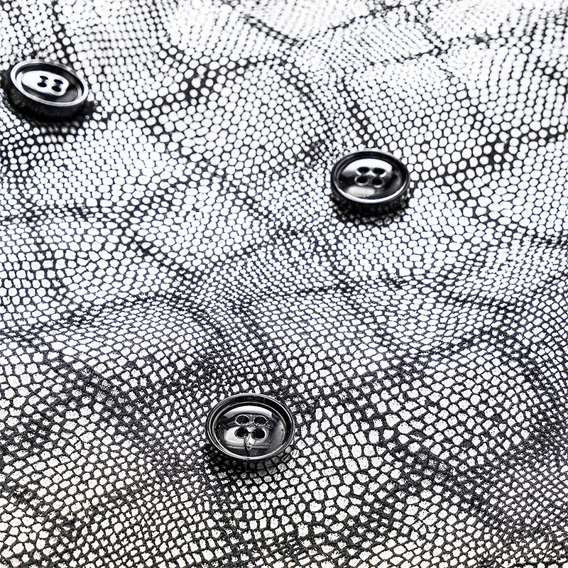 Gilet de costume luxueux à motif peau de serpent métallisé - image 6