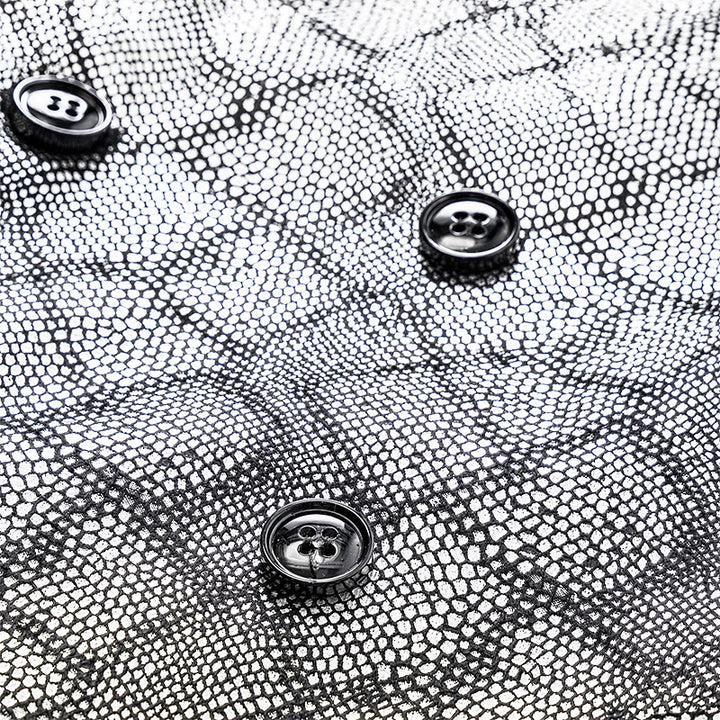Gilet de costume luxueux à motif peau de serpent métallisé - image 6