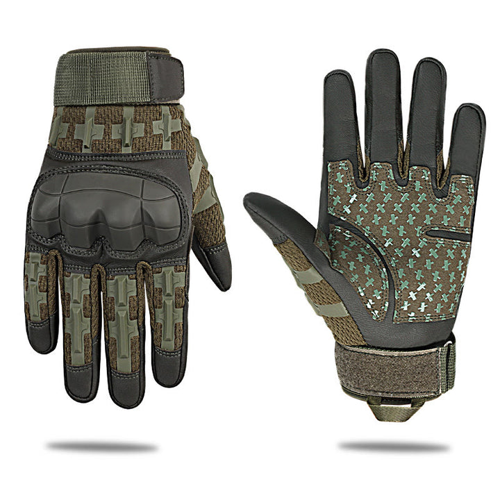 Gants tactiques d'extérieur avec protection antichoc des articulations - Vert armée - XL - image 0