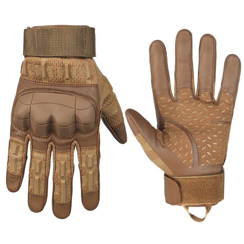 Gants tactiques d'extérieur avec protection antichoc des articulations - Kaki foncé - XL - image 4