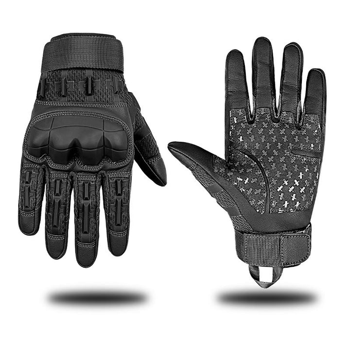 Gants tactiques d'extérieur avec protection antichoc des articulations - Noir - XL - image 11