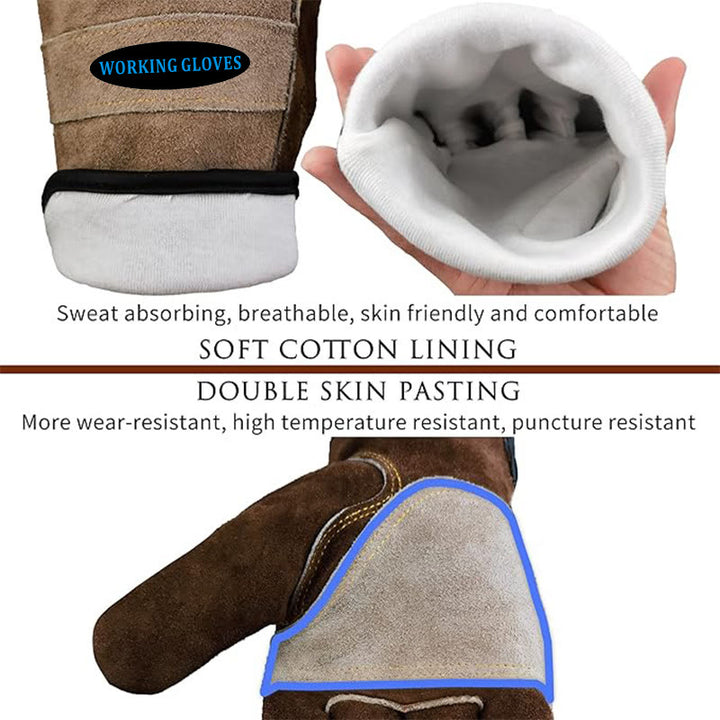 Gants de travail robustes en cuir pleine fleur pour la sécurité - image 6