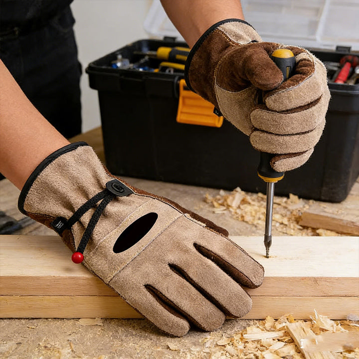 Gants de travail robustes en cuir pleine fleur pour la sécurité - image 4