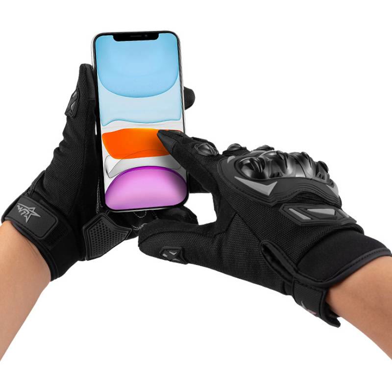 Gants de moto tactiles à doigts complets avec protection renforcée des articulations - image 3