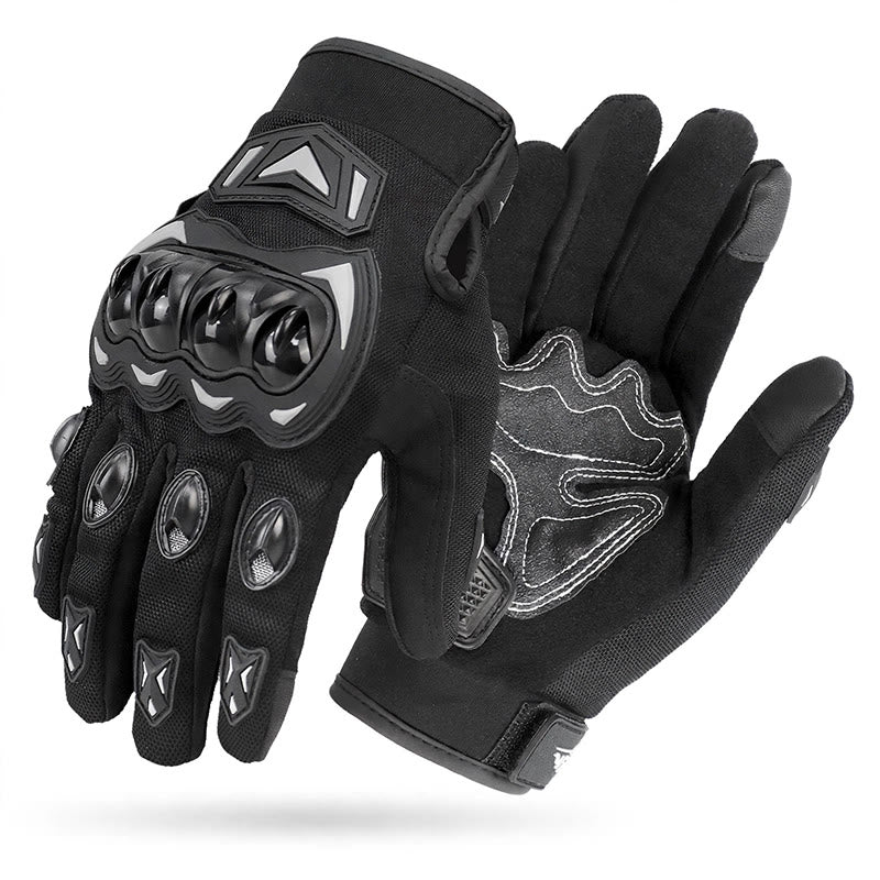 Gants de moto tactiles à doigts complets avec protection renforcée des articulations - Noir - XXL - image 2