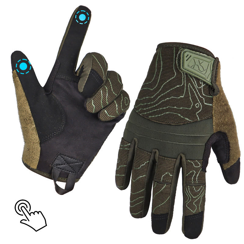 Gants tactiques de mécanicien respirants pour écrans tactiles - Vert armée - XL - image 0