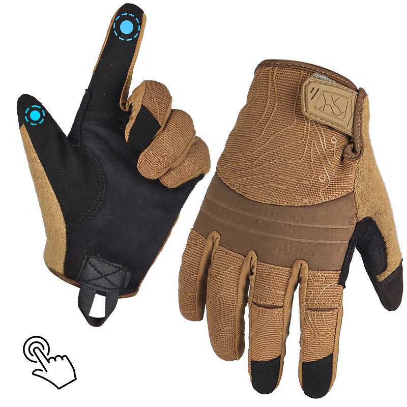 Gants tactiques de mécanicien respirants pour écrans tactiles - Kaki foncé - XL - image 4