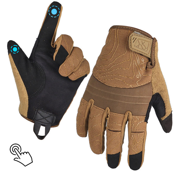 Gants tactiques de mécanicien respirants pour écrans tactiles - Kaki foncé - XL - image 4