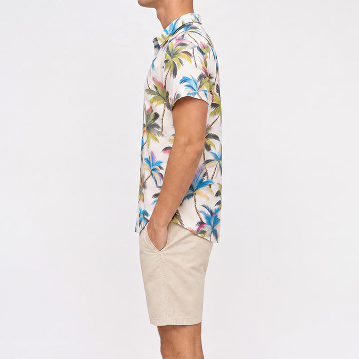 Chemise de vacances décontractée pour homme avec imprimé cocotier - image 2