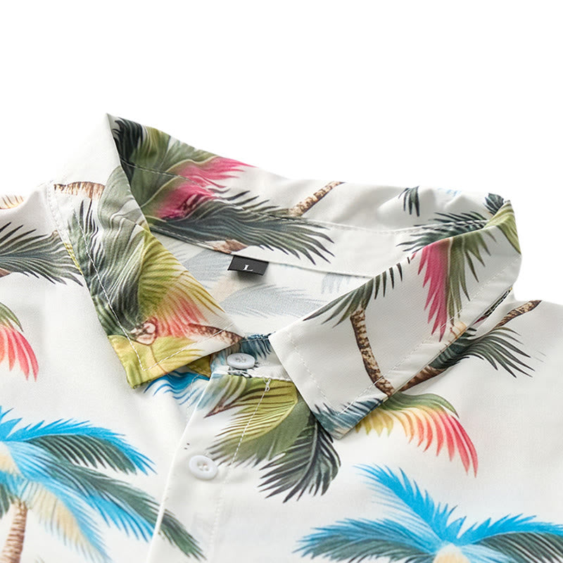 Chemise de vacances décontractée pour homme avec imprimé cocotier - image 4