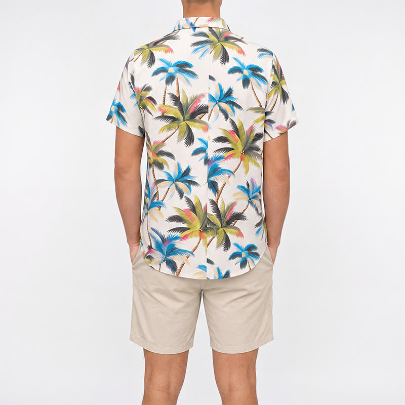 Chemise de vacances décontractée pour homme avec imprimé cocotier - image 3