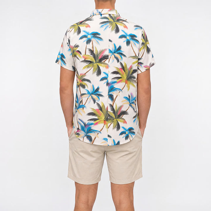 Chemise de vacances décontractée pour homme avec imprimé cocotier - image 3