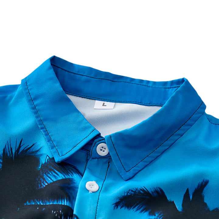 Chemise hawaïenne à manches courtes pour homme, idéale pour les vacances d'été à la plage. - image 4